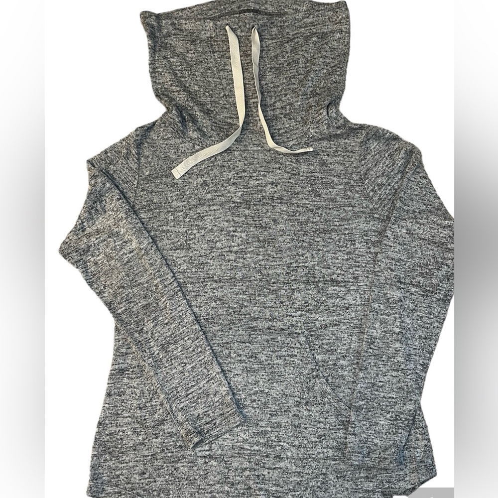 Ultra Flirt Pull Over Knit Sweater Cowl Neck with Front Pocket Size M